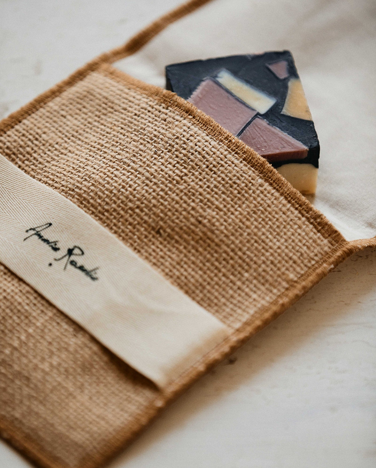 Gant à savon en jute