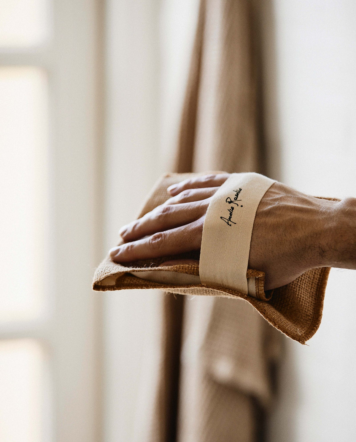 Gant à savon en jute